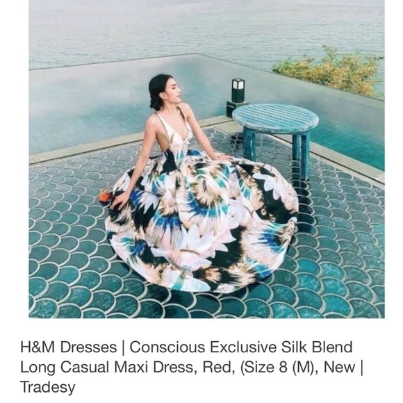 H&M Conscious Exclusive Silk Blend Dress Size XS 2 34 - Picture 11 of 11